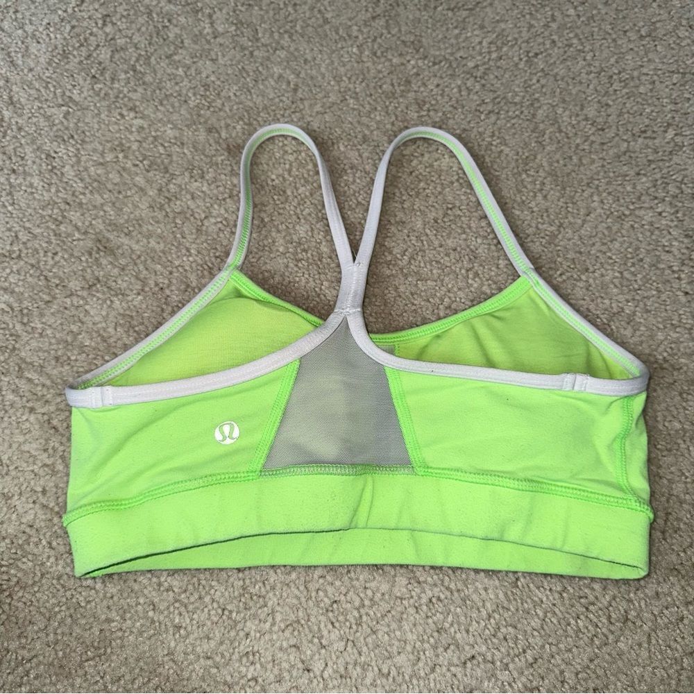Lululemon bright neon lime green sports bra - Picture 6 of 10